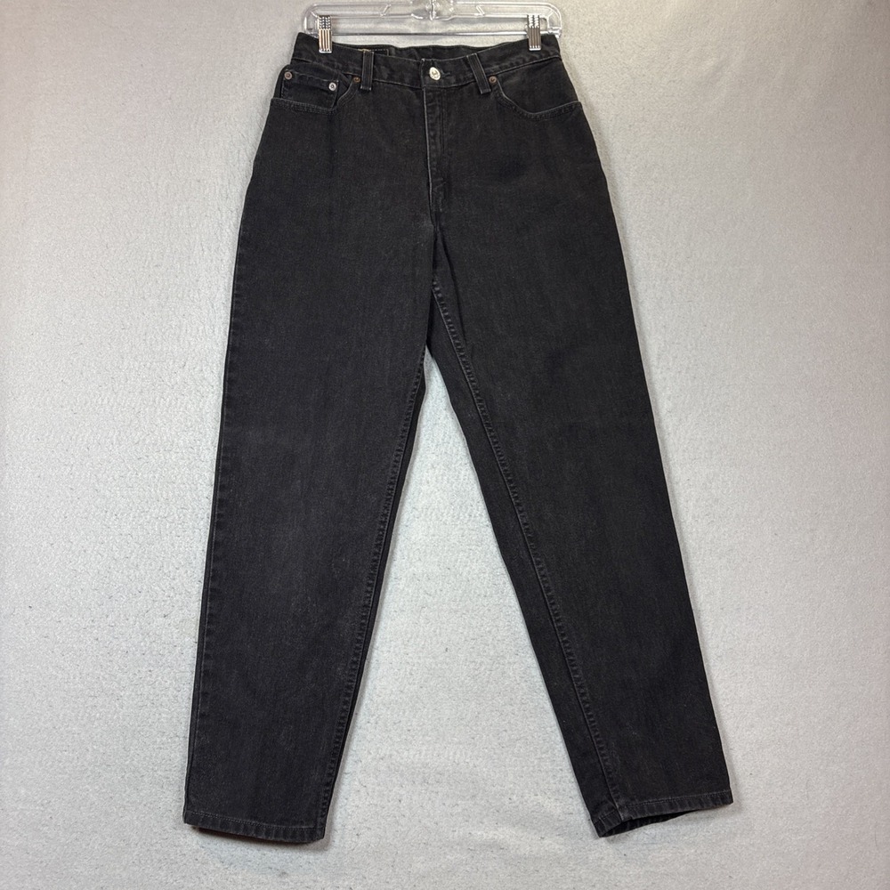Vtg Levi's 550 Jean Women Sz 10 Relaxed Fit Tapered Leg Denim Black EUC Y2K 2001